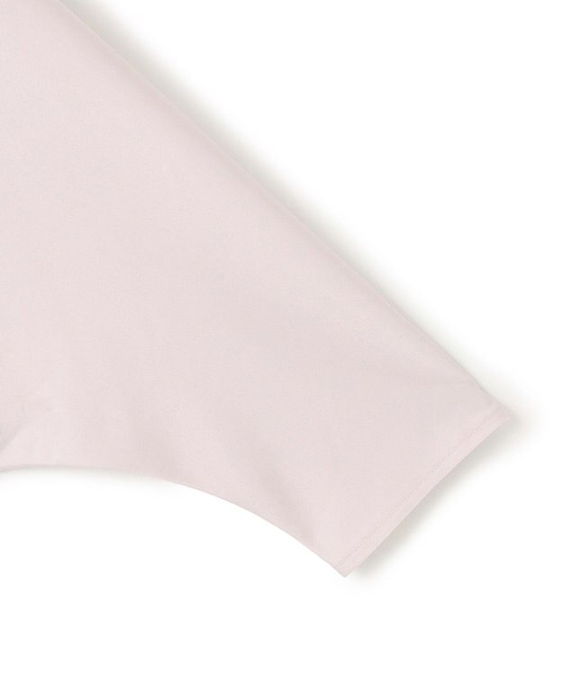 ICB 【洗える】トリアセサテンスムース 5分袖プルオーバー パールグレー系