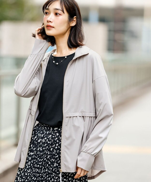 ANY SIS S ラッシュガード ジップアップフーディー ライトグレー