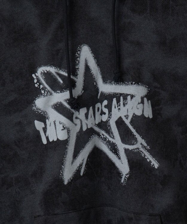 WEGO 【ユニセックス着用ITEM】スノーダイグラフィックビッグパーカー ブラック