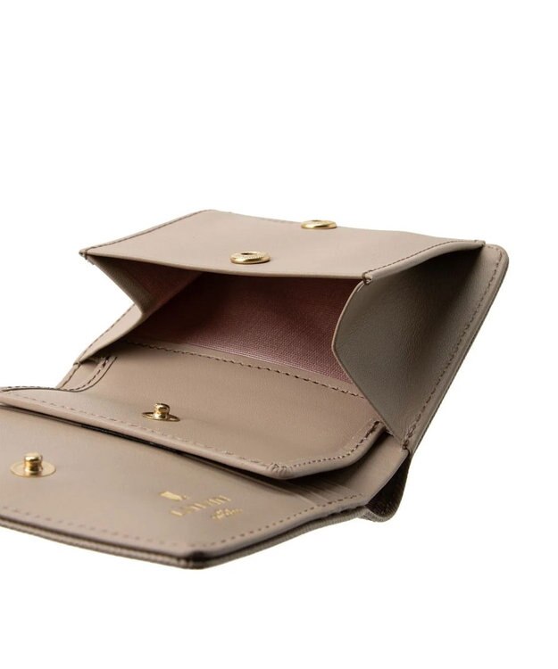 LANVIN en Bleu リュクサンブール 二つ折りコンパクト財布 オールドローズ