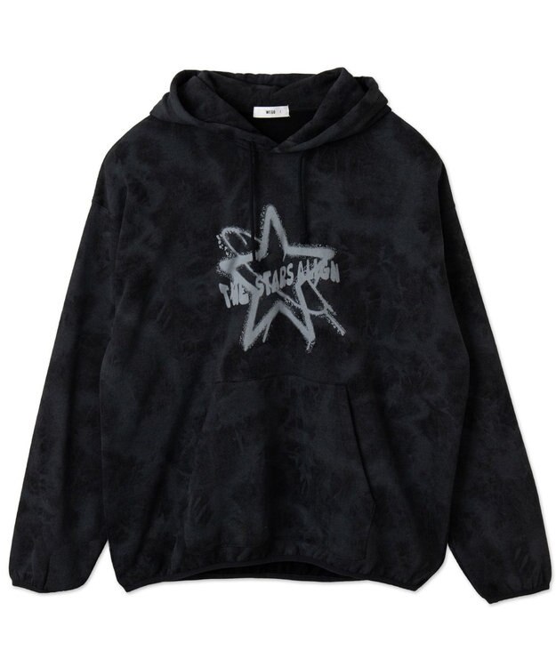 WEGO 【ユニセックス着用ITEM】スノーダイグラフィックビッグパーカー ブラック