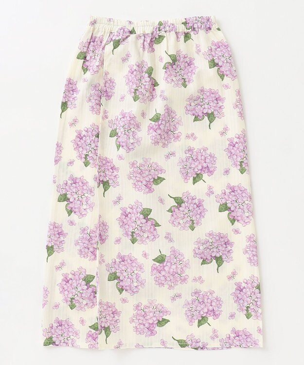 ANY KIDS ロング丈 浴衣 セット オフホワイト×アジサイ