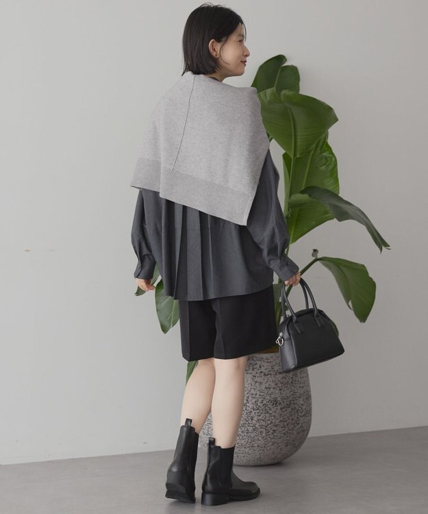 AMERICAN HOLIC イージーケアコクーンバックタックシャツ Check