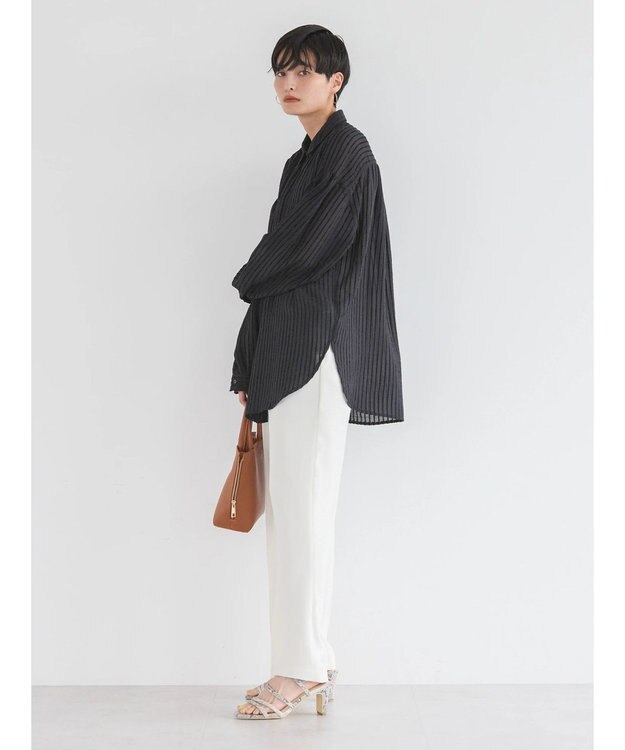 AMERICAN HOLIC ドビーストライプシャツ Black