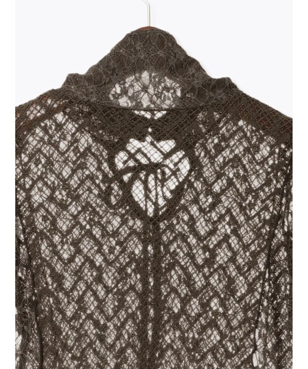 Te chichi パッチワークレース前後2WAY衿デザインTOPS《2025Autumn catalog item》 チャコールグレー