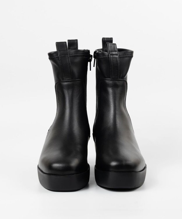 BONTRE 【UNISA/ウニサ】厚底ストレッチブーツ ブラック