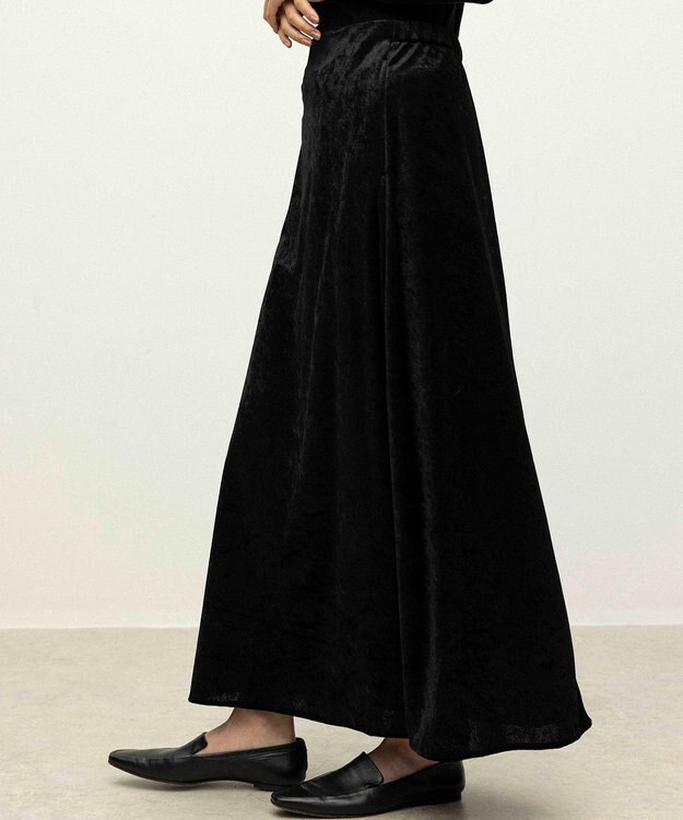 NAVE 【ReNAVE】クラッシュベロア スカート ブラック系