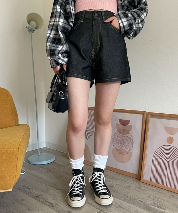 WEGO デニムショートパンツ ブラック