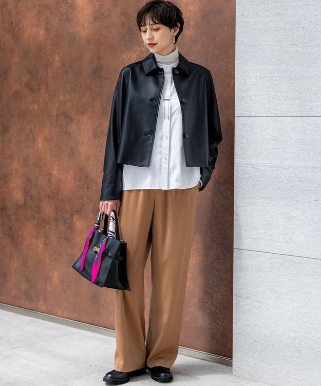 23区 L 【洗える】CANCLINI ティアードフリル ブラウス ホワイト系