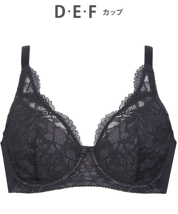 ブラジャー フルカップブラ 上胸にフィット 外付けワイヤー ラクなつけ