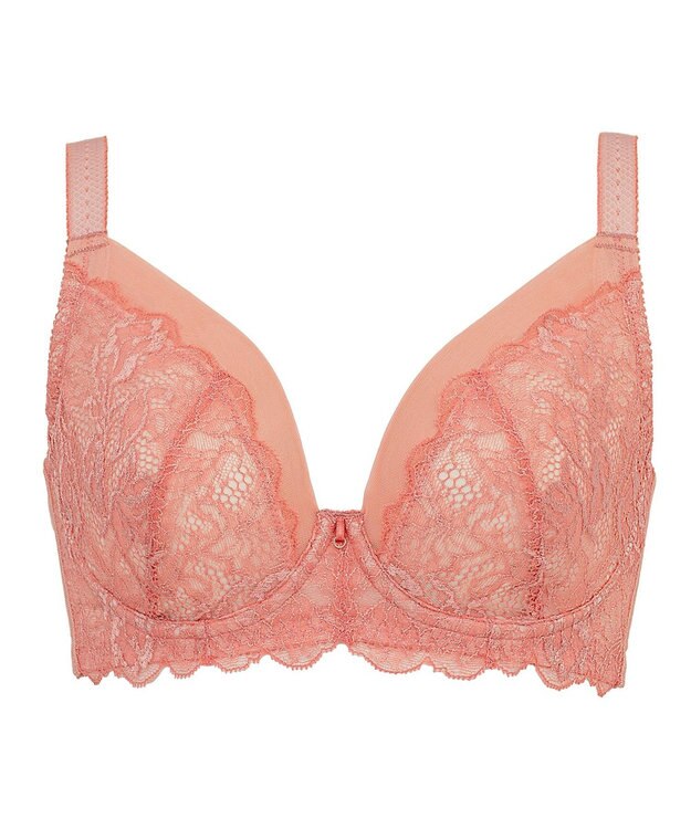 BRADELIS New York 【BRADELIS New York】レーシィミニマイザーブラ23A1 グラマーバストをコンパクトに見せる補正ブラ コーラル