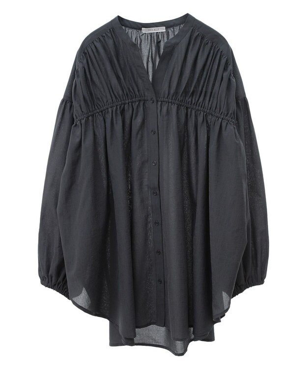 Green Parks シャーリングボリュームチュニック Charcoal Gray