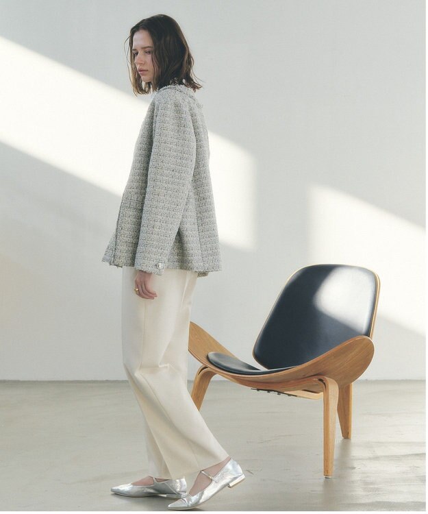 YECCA VECCA サイドベルテッドハイウエストパンツ Navy