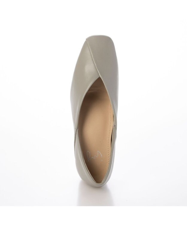 ing <ing>切り替えデザインローヒールパンプス ライトグレー