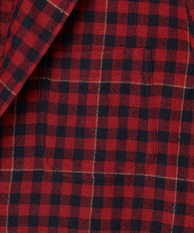 J.PRESS MEN 【J.PRESS ORIGINALS】Wool Nylon Refine Tartan Check 3B Sack Jacket / Japan Made レッド系4
