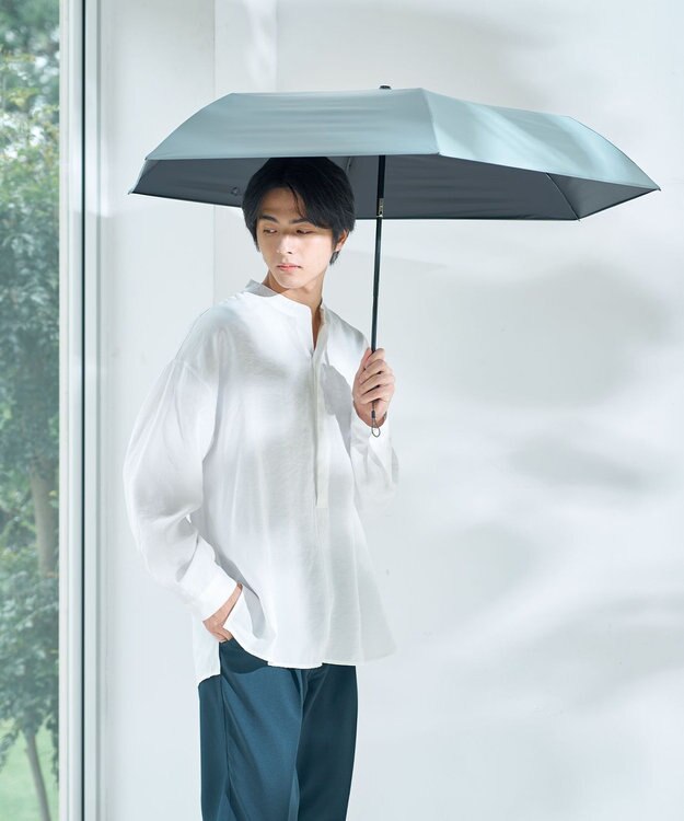 MOONBAT 【遮光100％/超軽量/自動開閉】マジで軽い傘 晴雨兼用 折りたたみ日傘 58cm マジカルテックプロテクション ライトグレー