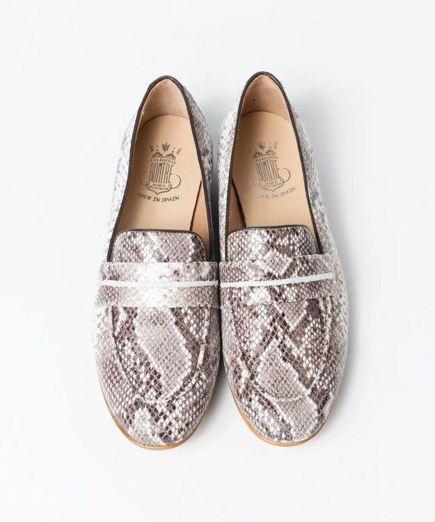 BONTRE 【BONTRE/ボントレ】レザーサドルローファー パイソン