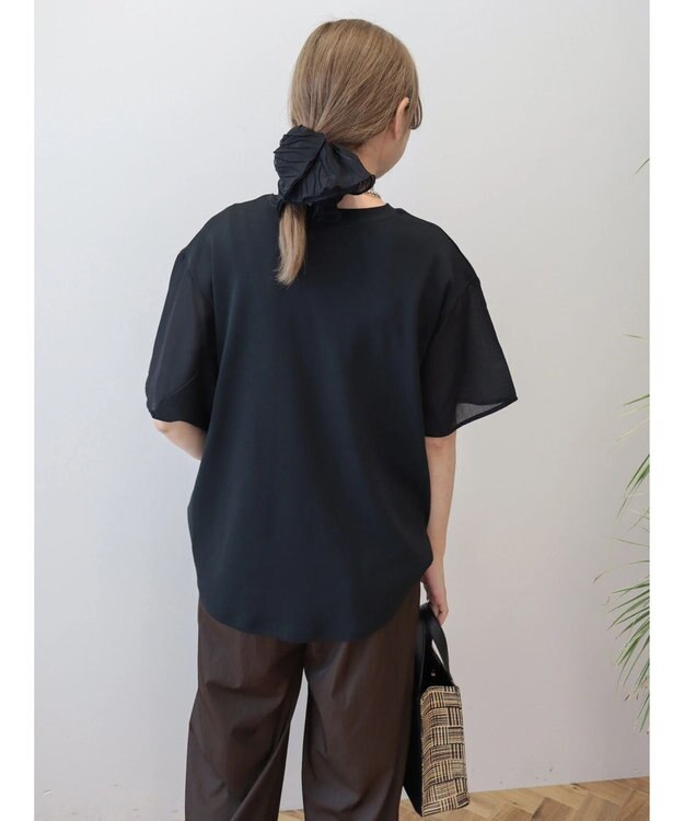 AMERICAN HOLIC 異素材ショルダー切替カットプルオーバー Black