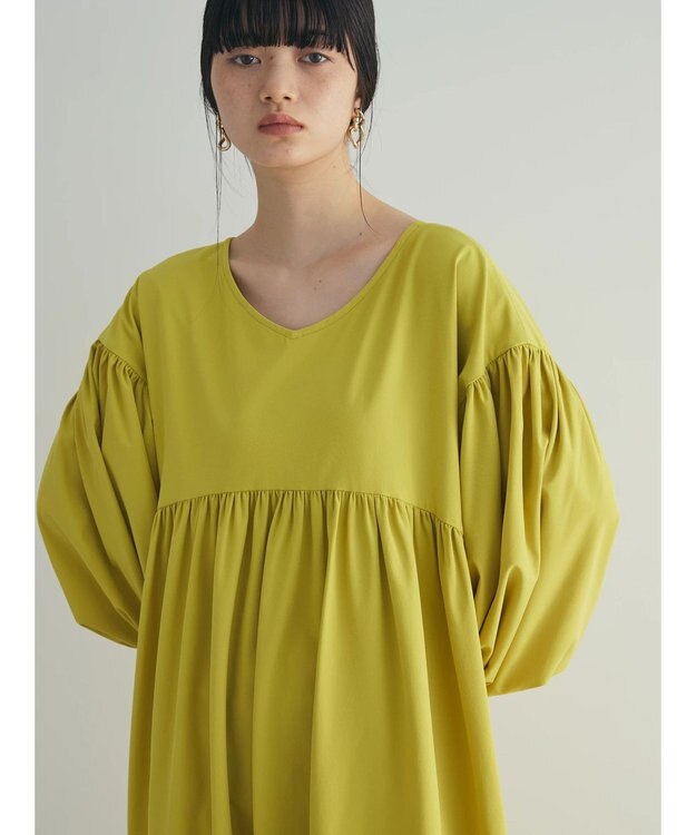 Green Parks armonia．２ｗａｙ袖ボリュームワンピース Yellow