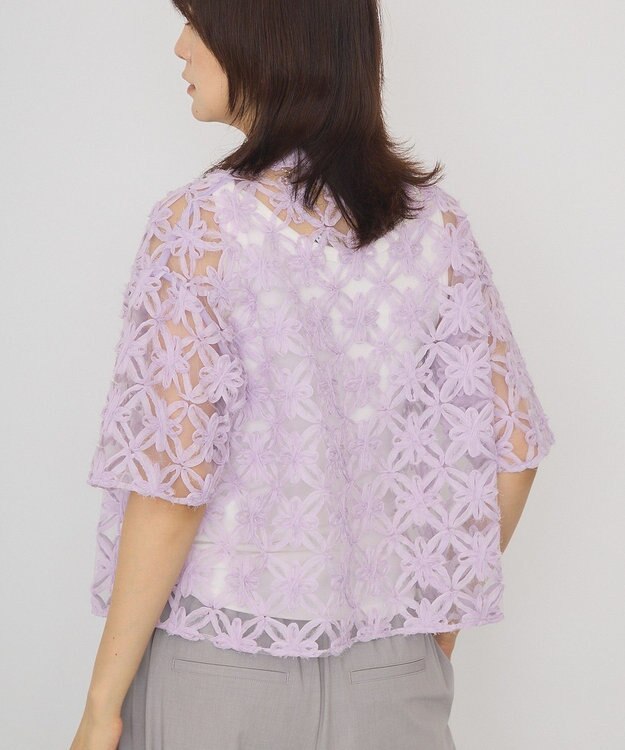 AMERICAN HOLIC アートレース半袖シャツ Lavender