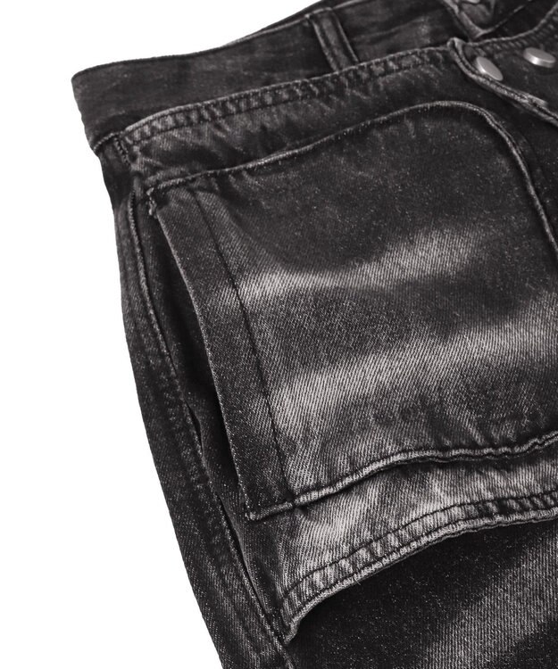 WEGO ラップブラストフレアデニム ブラック