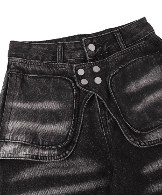 WEGO ラップブラストフレアデニム ブラック