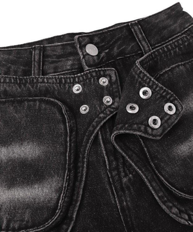 WEGO ラップブラストフレアデニム ブラック