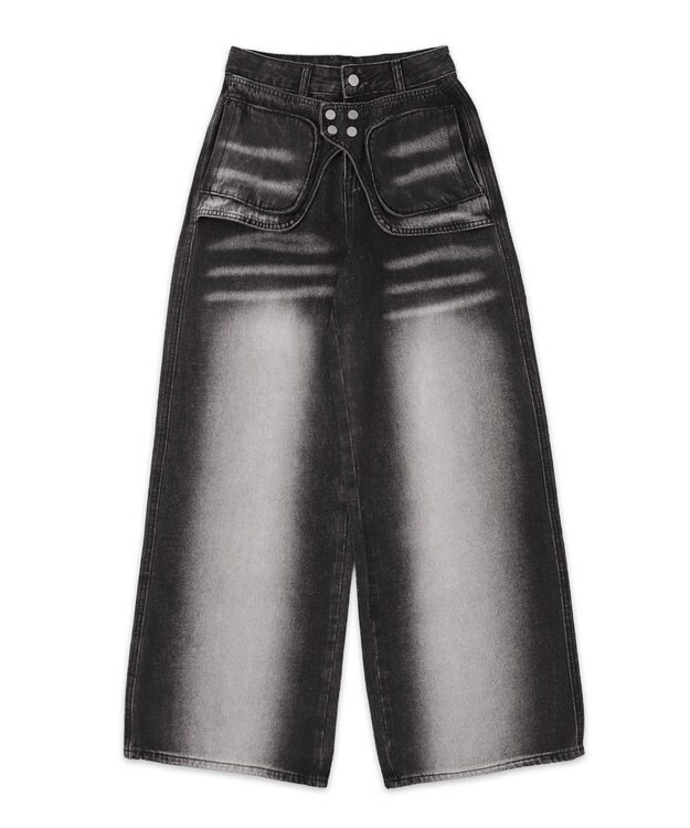 WEGO ラップブラストフレアデニム ブラック