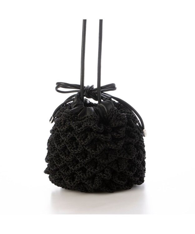 UNBILLION カシュカシュ cachecache / クロッシェミニ巾着バッグ ブラック