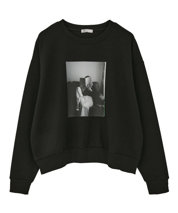 CRAFT STANDARD BOUTIQUE フォトプリントダンボールプルオーバー Black