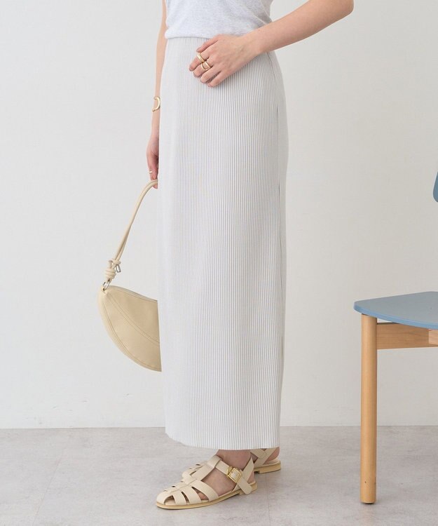 AMERICAN HOLIC 針抜きリブタイトスカート Light Gray