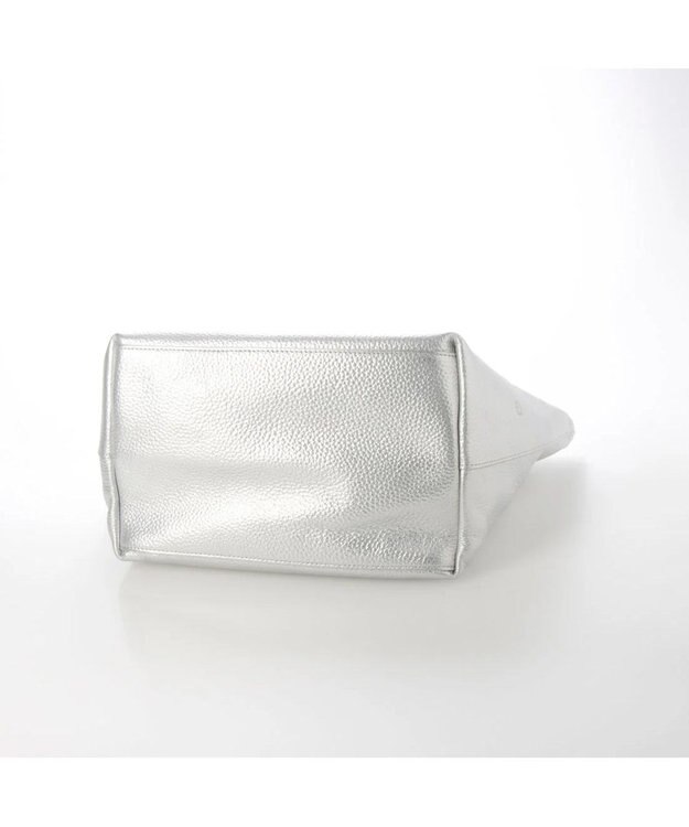 UNBILLION ペルケ perche / 牛革ドット刺繍トートバッグ ライトシルバー