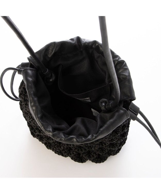 UNBILLION カシュカシュ cachecache / クロッシェミニ巾着バッグ ブラック