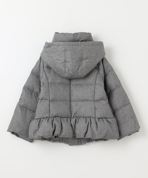 組曲 KIDS 【150-170cm】ウールライク ダウンコート ライトグレー系