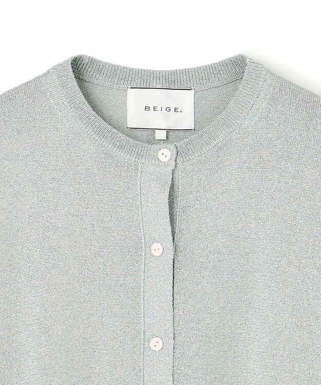 BEIGE， SMITHONITE / リュクスグリッター ドルマンカーディガン Sax