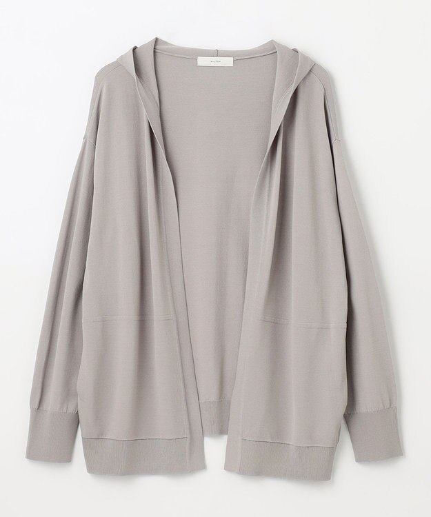 ANY L 【接触冷感/UVケア/アンチピリング】フーディーカーディガン グレー