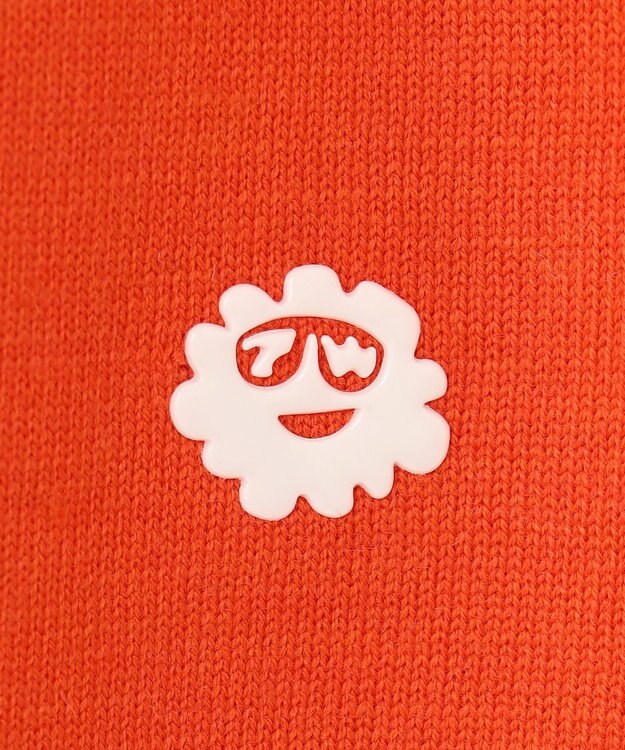 PW CIRCULUS 【WOMEN】【洗える】ロゴ ラグランスリーブ クルーネック ニット オレンジ系