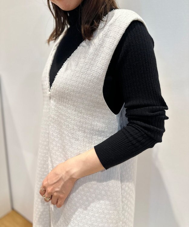 UNFILO ツイード ジャンスカ ベージュ