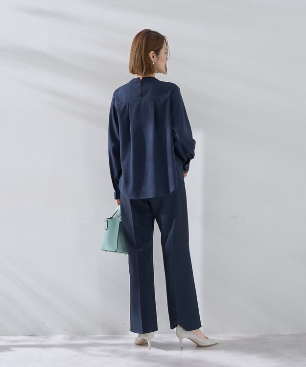 YECCA VECCA サイドベルテッドハイウエストパンツ Navy