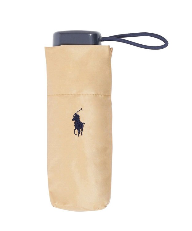 MOONBAT 【WEB限定セット/UV遮蔽率100％】POLO RALPH LAUREN （ポロ ラルフローレン）サコッシュ付き 晴雨兼用 折りたたみ傘 ポロポニー ベージュ