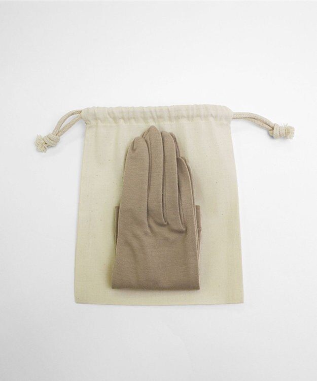 ORuKuBET 【WEB限定・数量限定】抗菌・抗ウイルス　UVケア グローブ ＋ オリジナル巾着セット(WOMEN) グレージュ