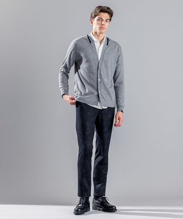 JOSEPH HOMME エッセンシャルメリノ　Vネックカーディガン ライトグレー系