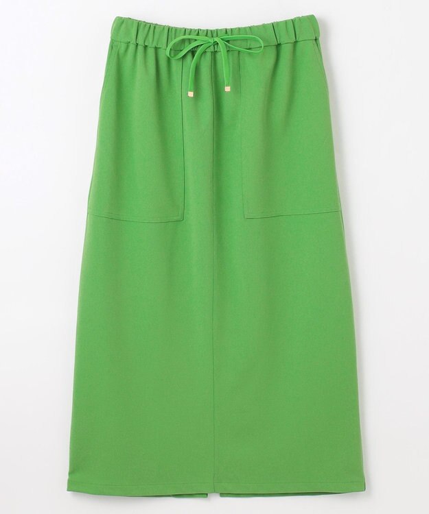 ANY L カットジョーゼットベイカースカート グリーン