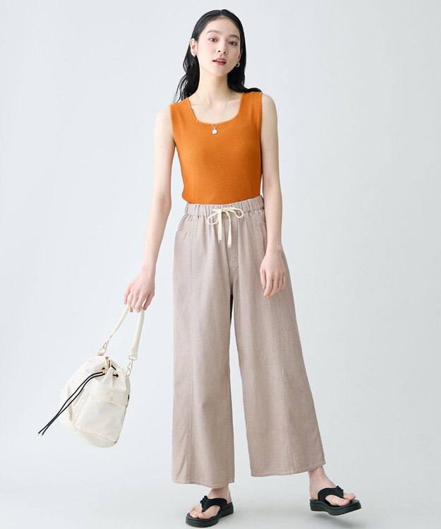 ANY ニットタンク オレンジ