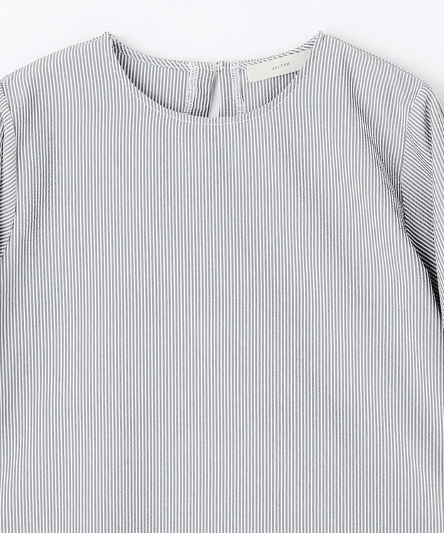 ANY 【洗濯機可】サッカーストライププルオーバー ネイビーストライプ