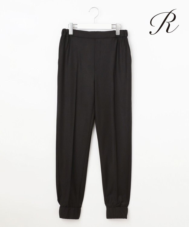 23区 S 【R(アール)】ウールトロストレッチ ジョグ パンツ ブラック系