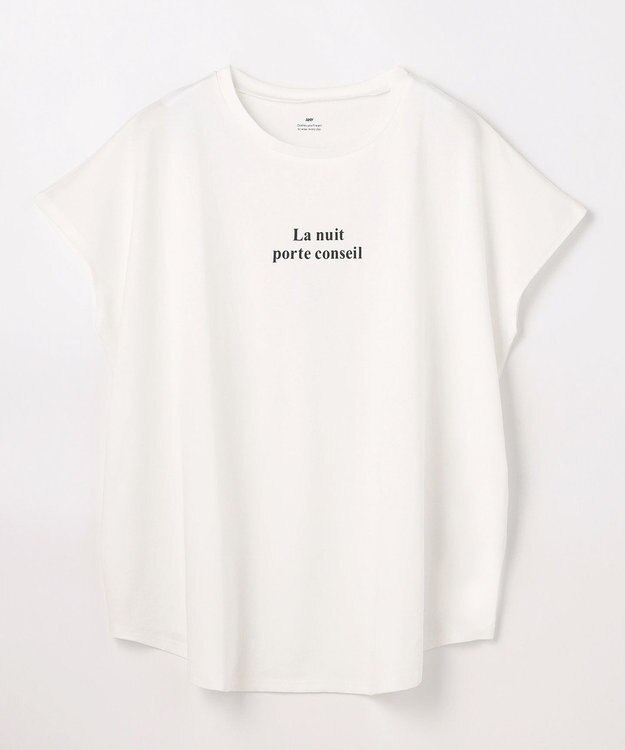 ANY ANYファンクションワイドフレンチスリーブTシャツ オフ