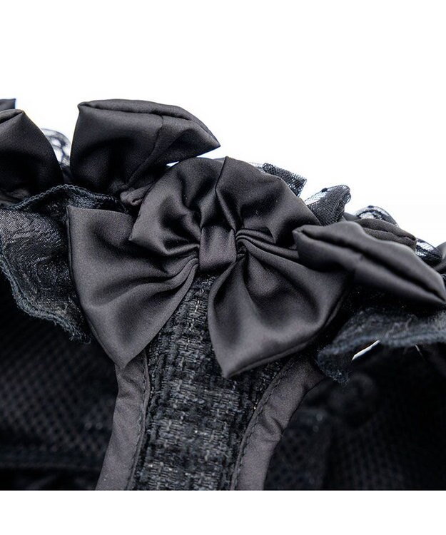 PET PARADISE cherircouture ツイード ベストハーネス 《ブラック》 ＳＳ ブラック