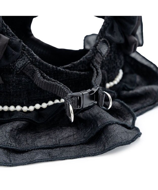 PET PARADISE cherircouture ツイード ベストハーネス 《ブラック》 ＳＳ ブラック