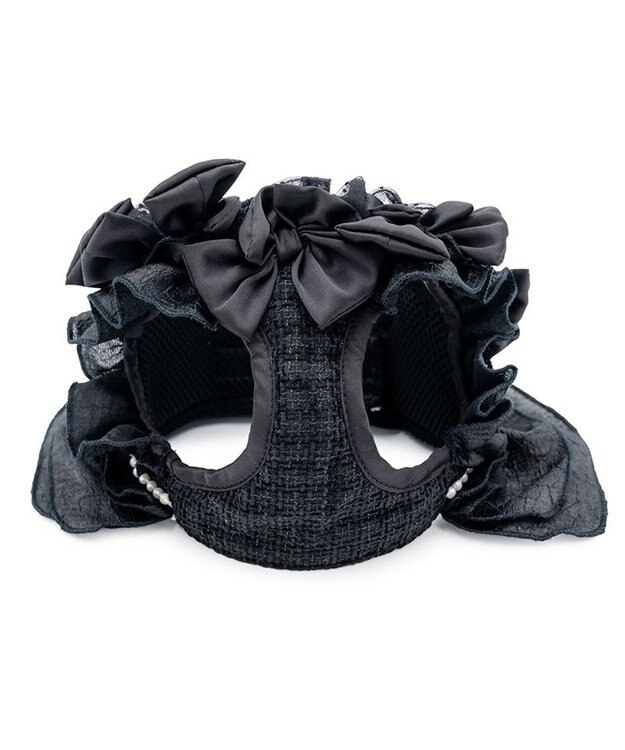 PET PARADISE cherircouture ツイード ベストハーネス 《ブラック》 ＳＳ ブラック